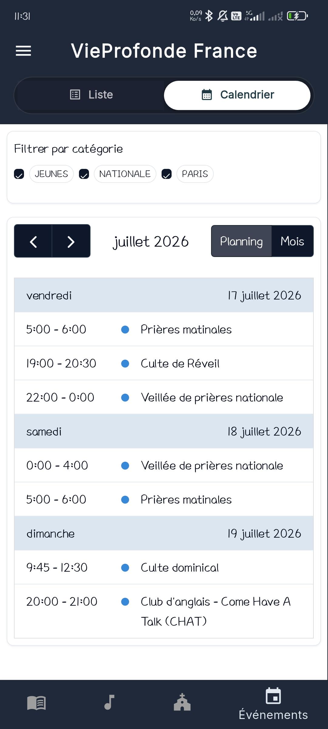 Calendrier